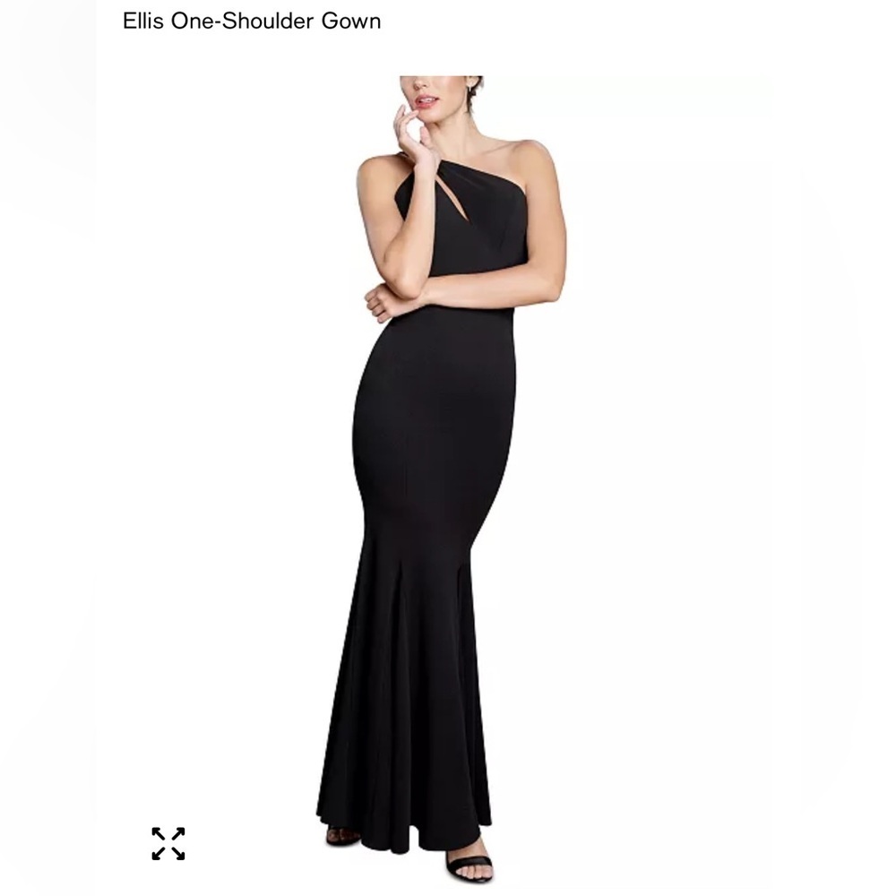 Dress The Population NWT Ellis One Shoulder Black Formal Dress K10